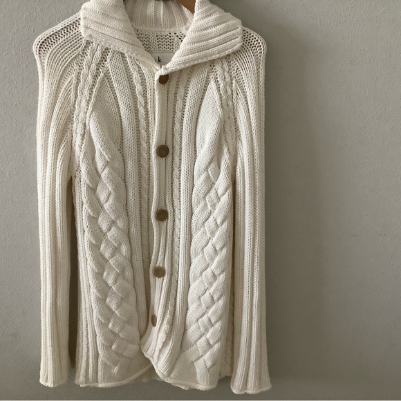 Frank & Eileen Cotswolds Cream Cable Knit Cardigan